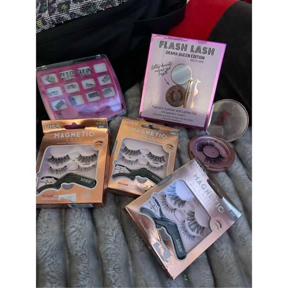 Lot of 5 faux lash /fake lash magnetic w/liner & top/bottom magnet - Picture 1 of 4